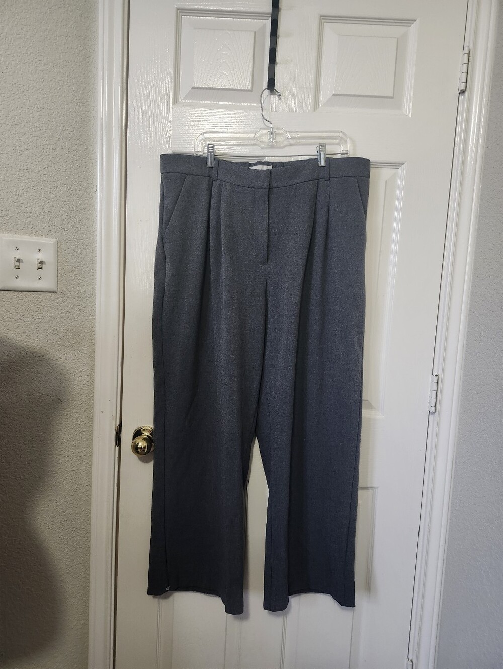 Abercrombie & Fitch Gray Wide-Leg Trousers
